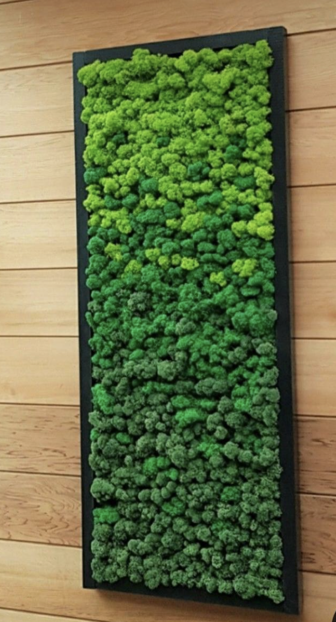 Mur végétal stabilisé dans un salon – 3L-DECO
